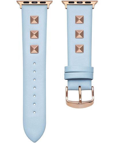 The Posh Tech Rebel Studded Leather Apple Watch® Watchband - Blue