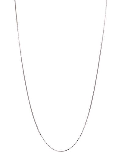 KARAT RUSH 10k White Gold 24" Classic Box Chain Necklace