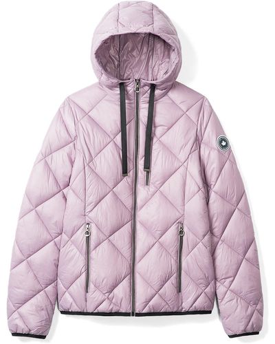 Noize Karina Quilted Water Resistant Jacket In Mauve At Nordstrom Rack - Purple