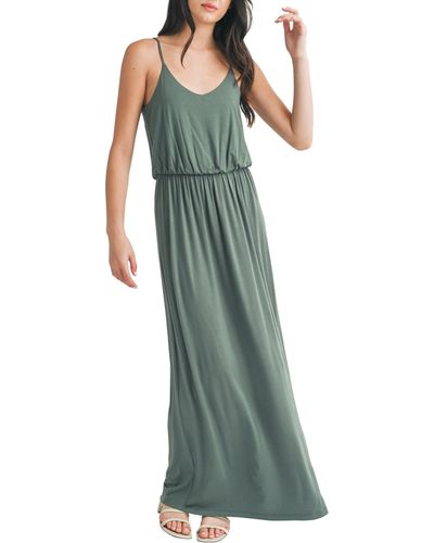 Lush Knit Maxi Dress - Green