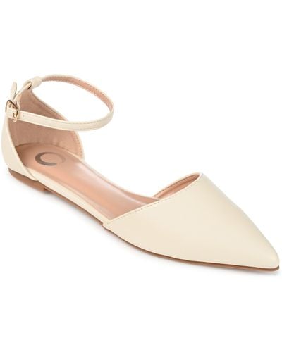 Journee Collection Journee Reba Ankle Strap Flat - Natural