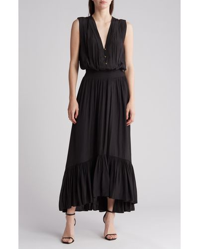 Ramy Brook Ryland Tiered Cotton Dress - Black