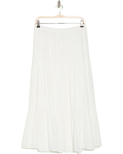Abound Tiered Cotton Blend Maxi Skirt - White