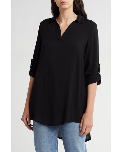 Nordstrom Everyday Flowy Cover-up Tunic - Black