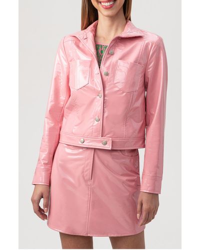 Trina Turk Andre Faux Leather Jacket - Pink