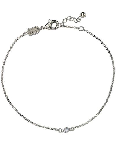 Suzy Levian 14k White Gold Bezel Set Diamond Bracelet
