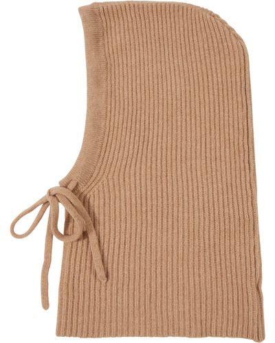 Amicale Cashmere Rib Knit Hood - Natural