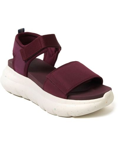 Dearfoams Odell Ankle Strap Platform Sandal - Purple