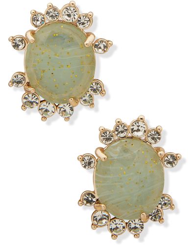 Lonna & Lilly Springtime Sparkle Crackled Stud Earrings - Metallic