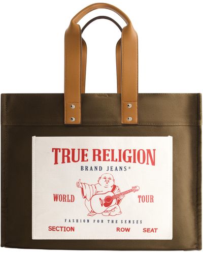 True Religion Twill Tote Bag - Green