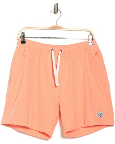 Trunks Surf & Swim Land To Water Stretch Shorts In Papaya Punch At Nordstrom Rack - Multicolor