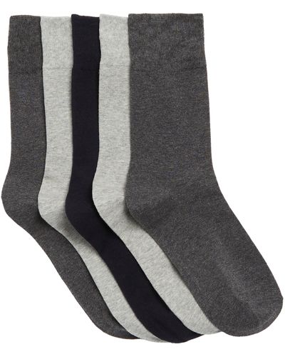 Slate & Stone 5-pack Assorted Crew Socks - Black