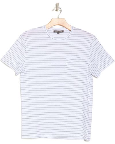 Slate & Stone Stripe Pocket T-shirt - White