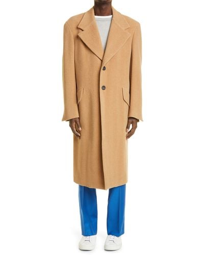 Canali Travels With 8on8 Piped Hacking Pocket Wool & Llama Blend Coat In Brown At Nordstrom Rack