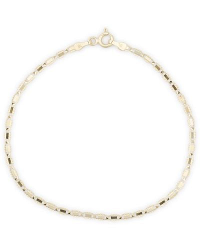 Bony Levy Flat Chain Link Bracelet - White