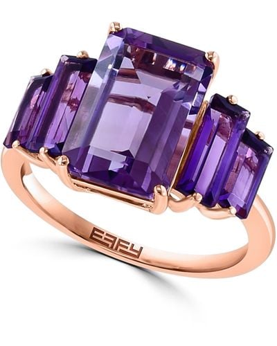 Effy 14k Rose Gold Semiprecious 5-stone Ring - Purple