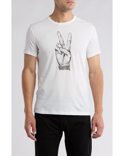 John Varvatos Tough Peace Cotton Graphic T-shirt - White