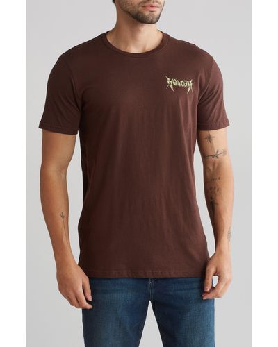 Volcom Paranoid Graphic T-shirt - Brown
