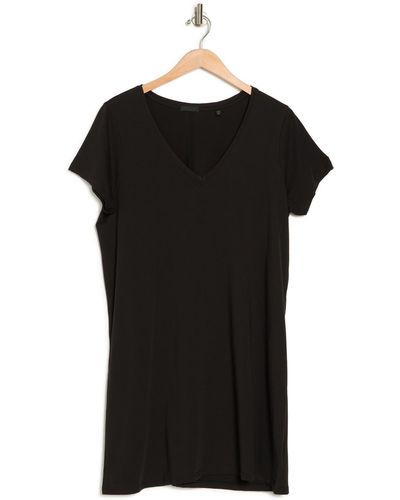 ATM Jersey Short Sleeve Mini Dress - Black