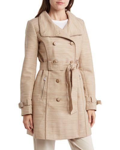 Guess Belted Trench Coat - Natural