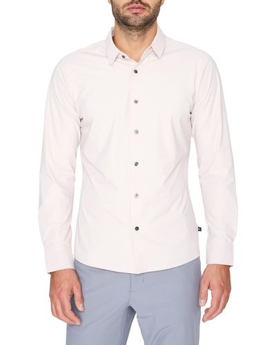 7 Diamonds Young Americans Slim Fit Button-up Performance Shirt - White