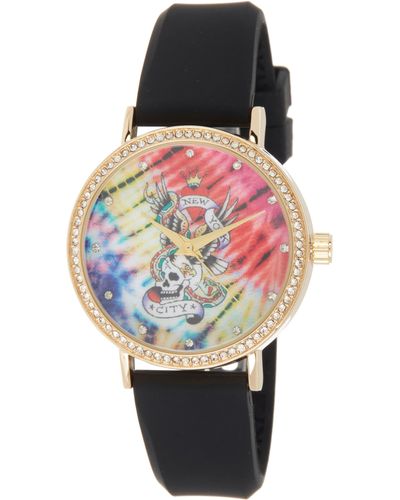 Ed Hardy Silicone Strap Watch - Multicolor