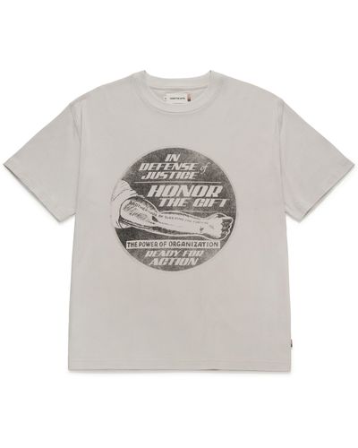 Honor The Gift Ready For Action Oversize Graphic T-shirt - Gray