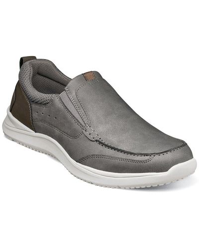 Nunn Bush Conway Moc Toe Slip-on Sneaker - Gray