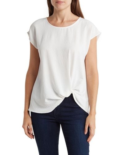 Pleione Textured Twist T-shirt - White