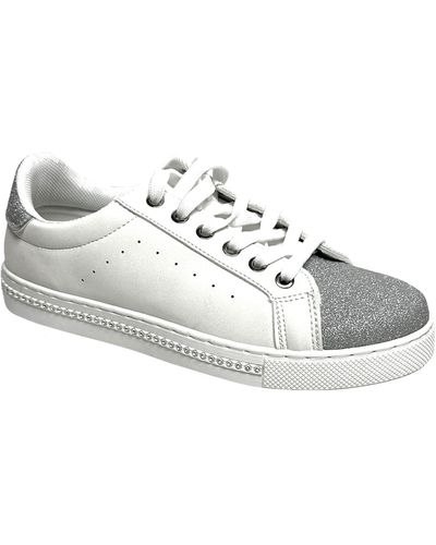 Lady Couture Beyond Embellished Glitter Sneaker - White