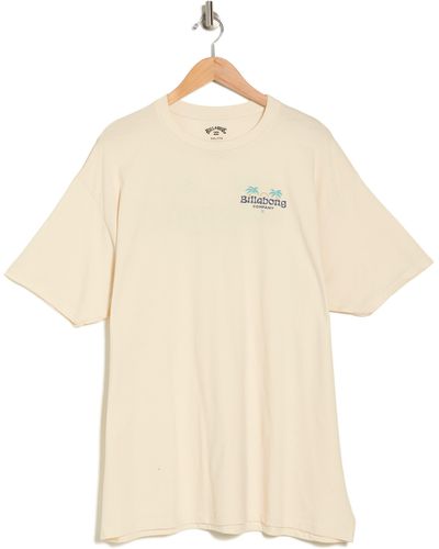 Billabong Logo Cotton Graphic T-shirt - Natural