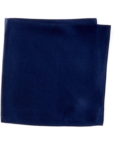 Nordstrom Solid Silk Blend Pocket Square - Blue