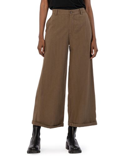 Kut From The Kloth Selma Ankle Wide Leg Pants - Brown