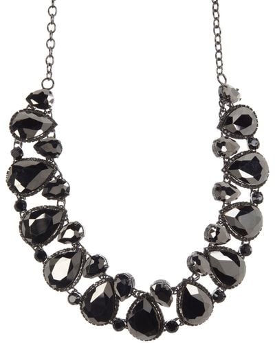 Tasha Crystal Collar Necklace - Black