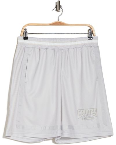 Crooks and Castles Printed Mesh Shorts - White