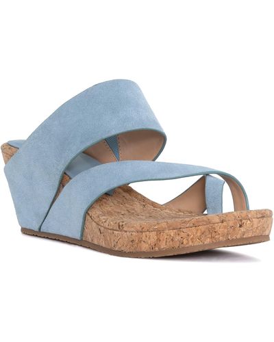 Donald J Pliner Gayle Wedge Sandal - Blue