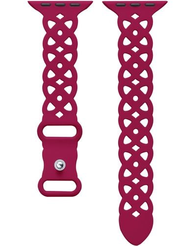 The Posh Tech Lace Silicone Apple Watch® Watchband - Red