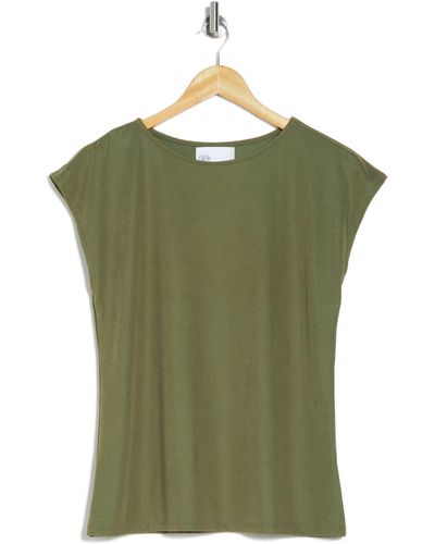 Nordstrom Cap Sleeve Modal Blend T-shirt - Green