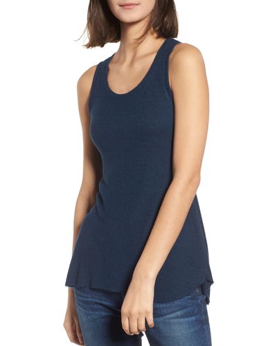 AG Jeans Coraline Ribbed Tank - Blue