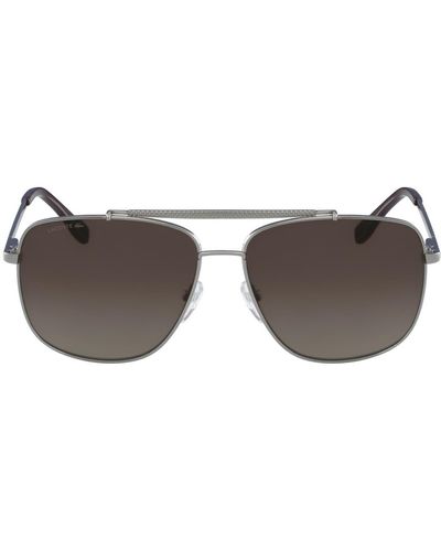 Lacoste 59mm Aviator Sunglasses - Gray