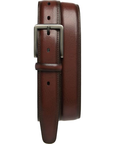 Original Penguin Reversible Leather Belt with Pete Buckle - Caviar