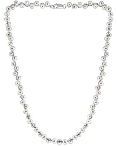 Effy Sterling Silver Freshwater Pearl Necklace - White