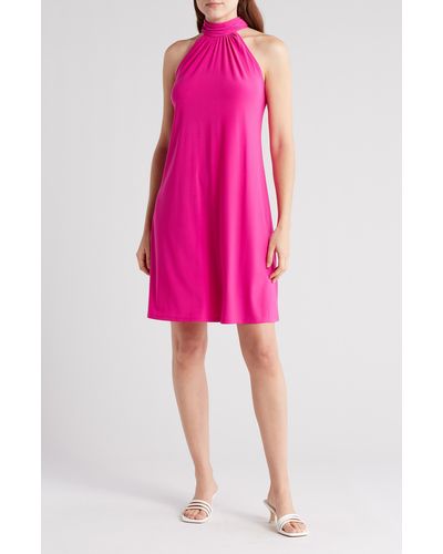 1.STATE Mock Neck Sleeveless Dress - Pink