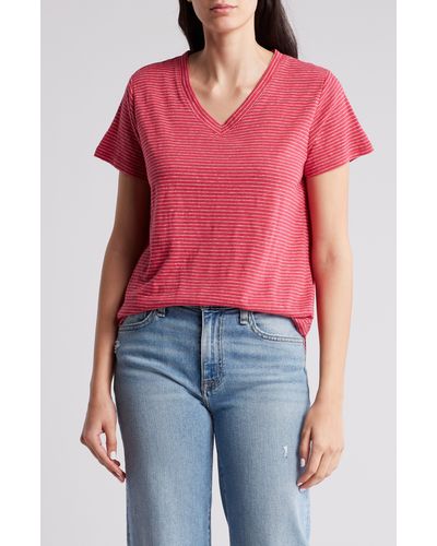 Thread & Supply Delta V-neck T-shirt - Red