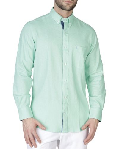 Tailorbyrd Linen Blend Shirt - Green