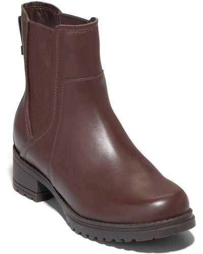 Cole Haan Camea Waterproof Leather Combat Boot - Brown