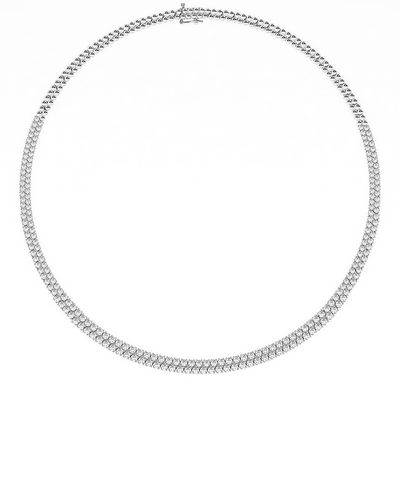 Badgley Mischka Round Brilliant Cut Diamond Necklace - White