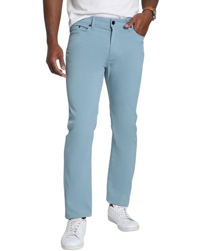 Jachs New York Straight Leg Tech 5-pocket Pants - Blue