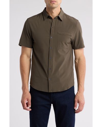 COTOPAXI Cambio Short Sleeve Button-up Shirt - Gray