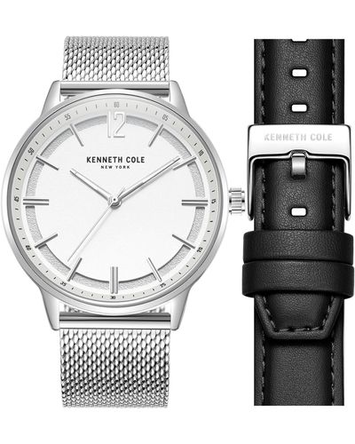 Kenneth Cole Classic Bracelet Watch Gift Set - White